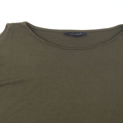 Primark Womens Green Crew Neck  Polyester Pullover Jumper Size 16   - Cold Shoulder