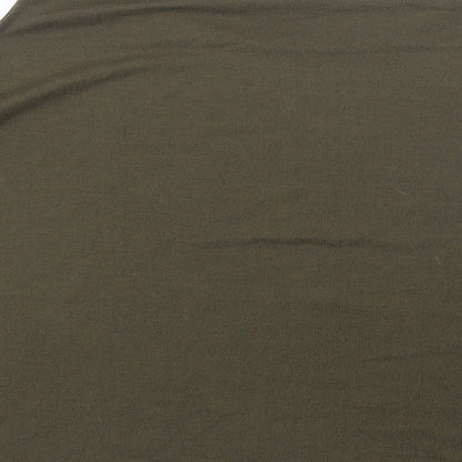 Primark Womens Green Crew Neck  Polyester Pullover Jumper Size 16   - Cold Shoulder