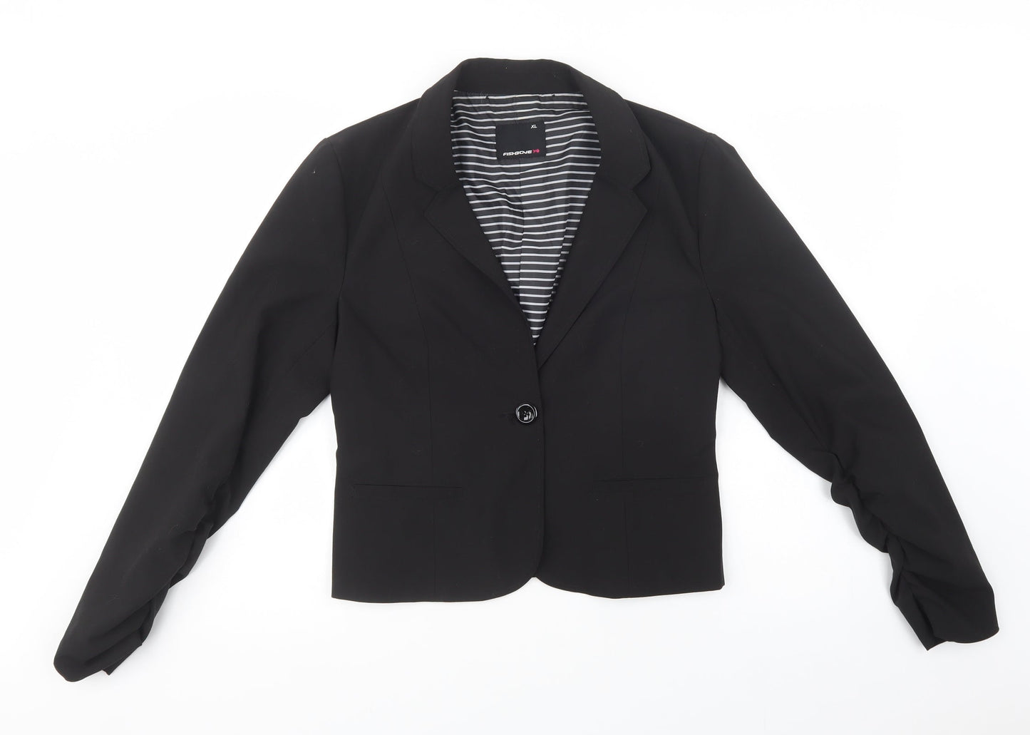 Fishb Womens Black   Jacket Blazer Size XL  Button