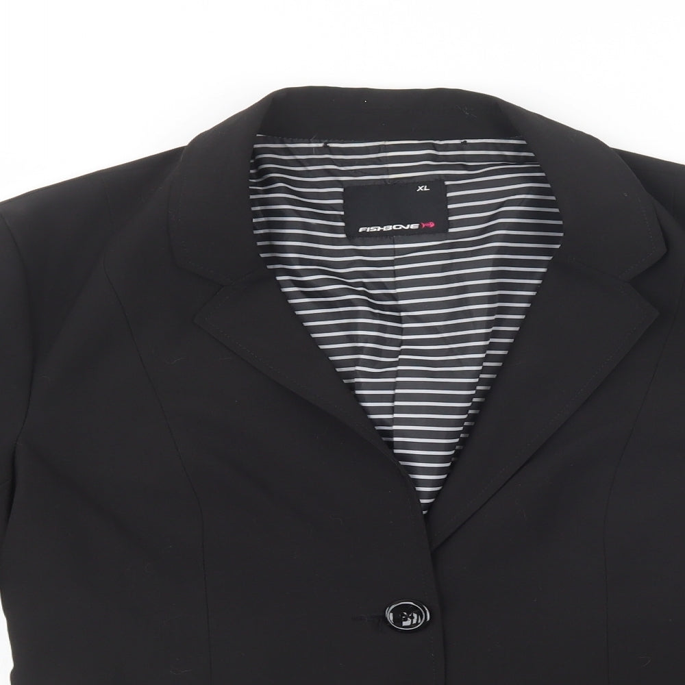 Fishb Womens Black   Jacket Blazer Size XL  Button
