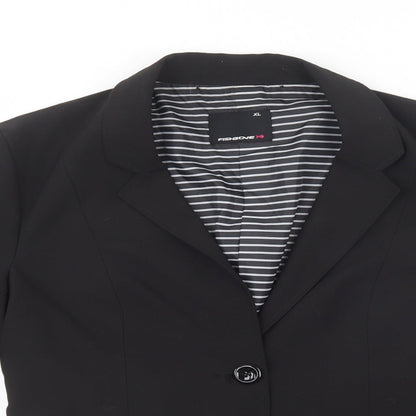 Fishb Womens Black   Jacket Blazer Size XL  Button
