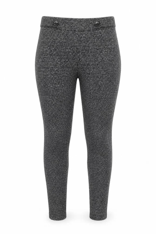 Front view of Tu women’s grey polyester jegging leggings, size UK 8, 29-inch leg