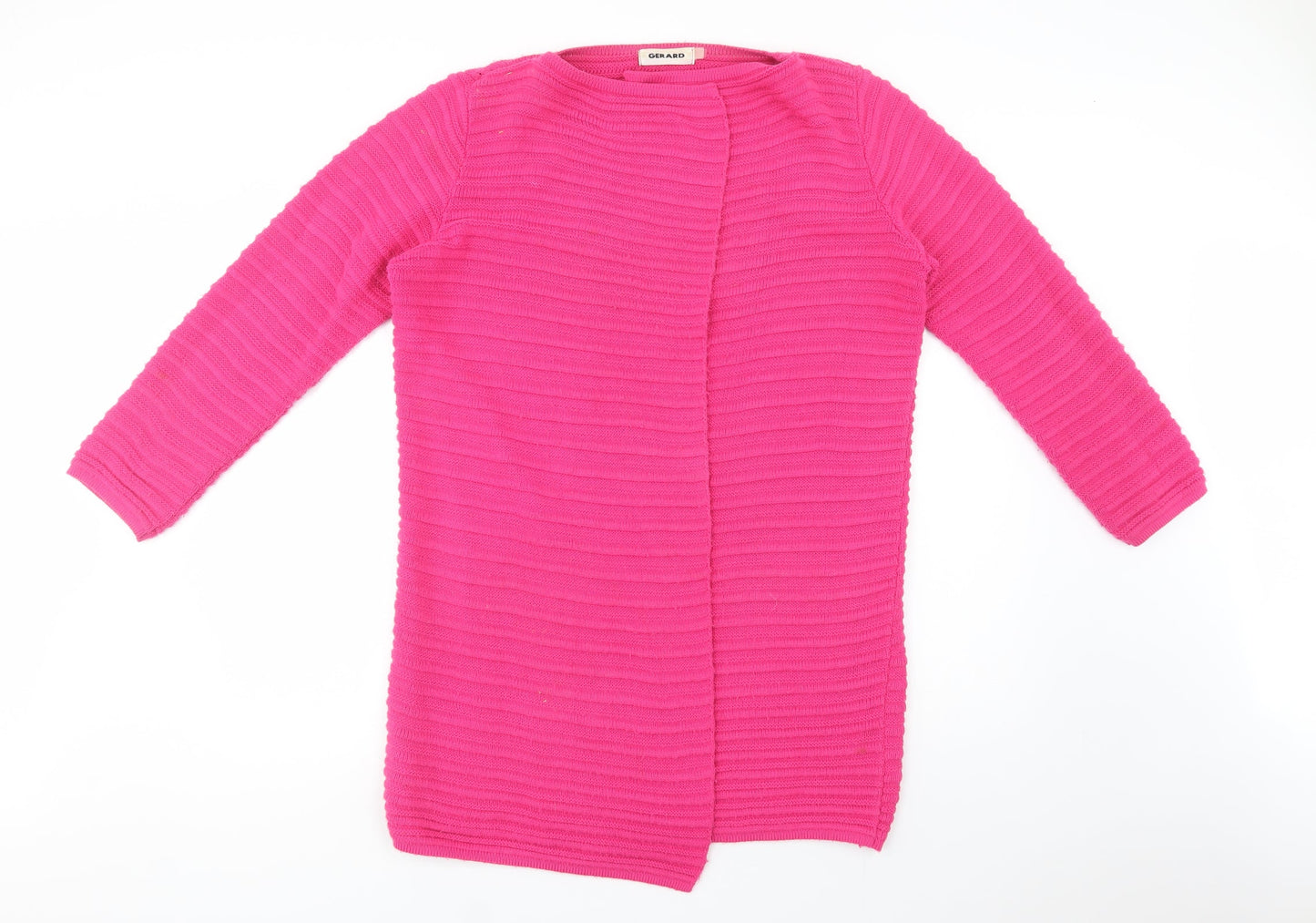 Gerard Womens Pink Crew Neck  Acrylic Cardigan Jumper Size L