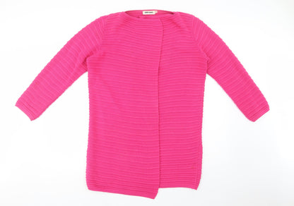 Gerard Womens Pink Crew Neck  Acrylic Cardigan Jumper Size L