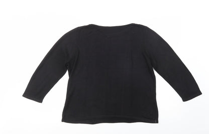 Womens UK Size 14 Marks and Spencer Black Pullover Jumper