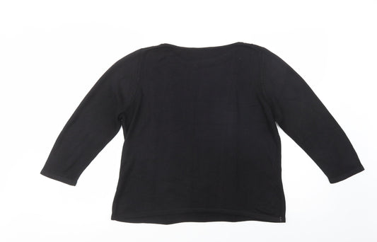 Womens UK Size 14 Marks and Spencer Black Pullover Jumper