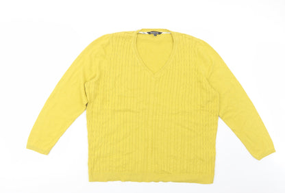 Womens UK Size 20 Bonmarché Yellow Pullover Jumper