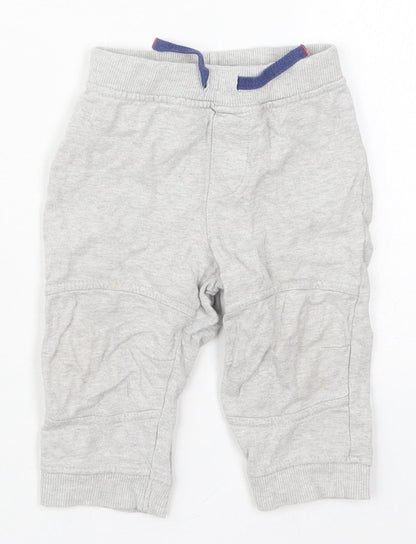 Bluezoo Boys Grey  Cotton Sweatpants Trousers Size 9-12 Months  Drawstring