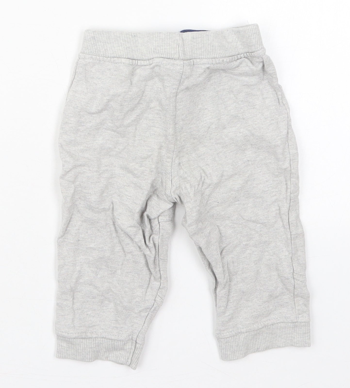 Bluezoo Boys Grey  Cotton Sweatpants Trousers Size 9-12 Months  Drawstring