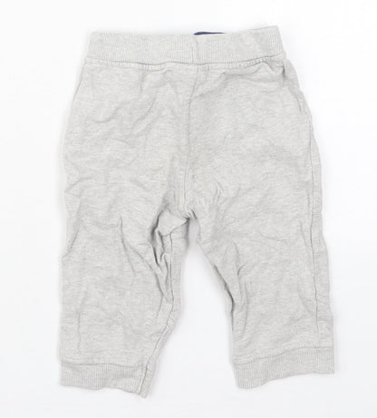 Bluezoo Boys Grey  Cotton Sweatpants Trousers Size 9-12 Months  Drawstring