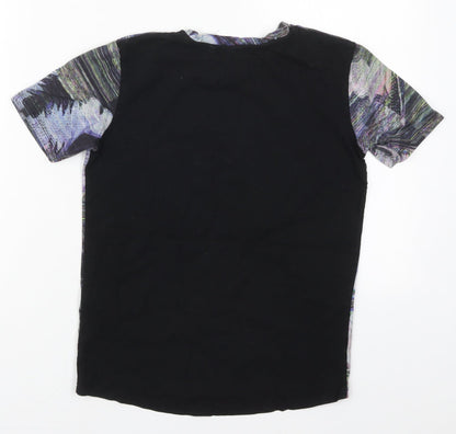 River Island Boys Purple  Cotton Basic T-Shirt Size 5-6 Years Crew Neck Pullover - Future