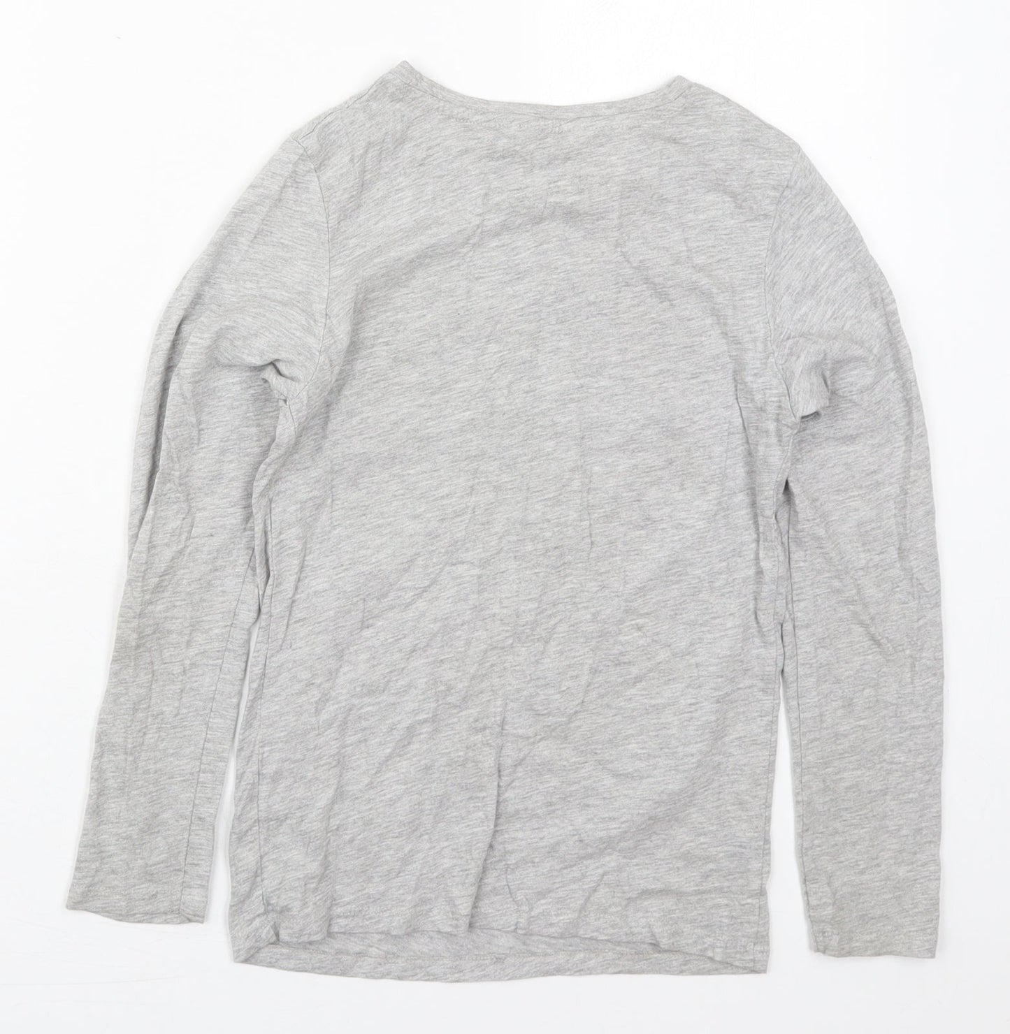 Pep&Co Boys Grey  Cotton Basic T-Shirt Size 10-11 Years Crew Neck Pullover - Kills Pro Football