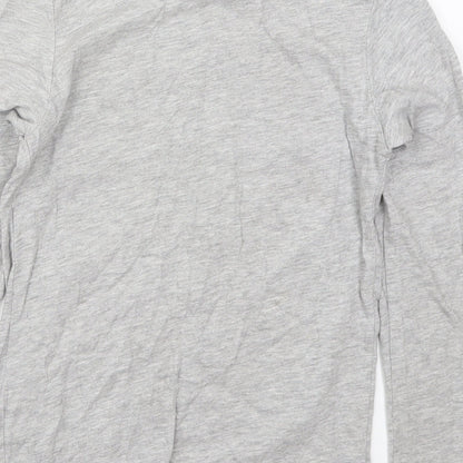 Pep&Co Boys Grey  Cotton Basic T-Shirt Size 10-11 Years Crew Neck Pullover - Kills Pro Football