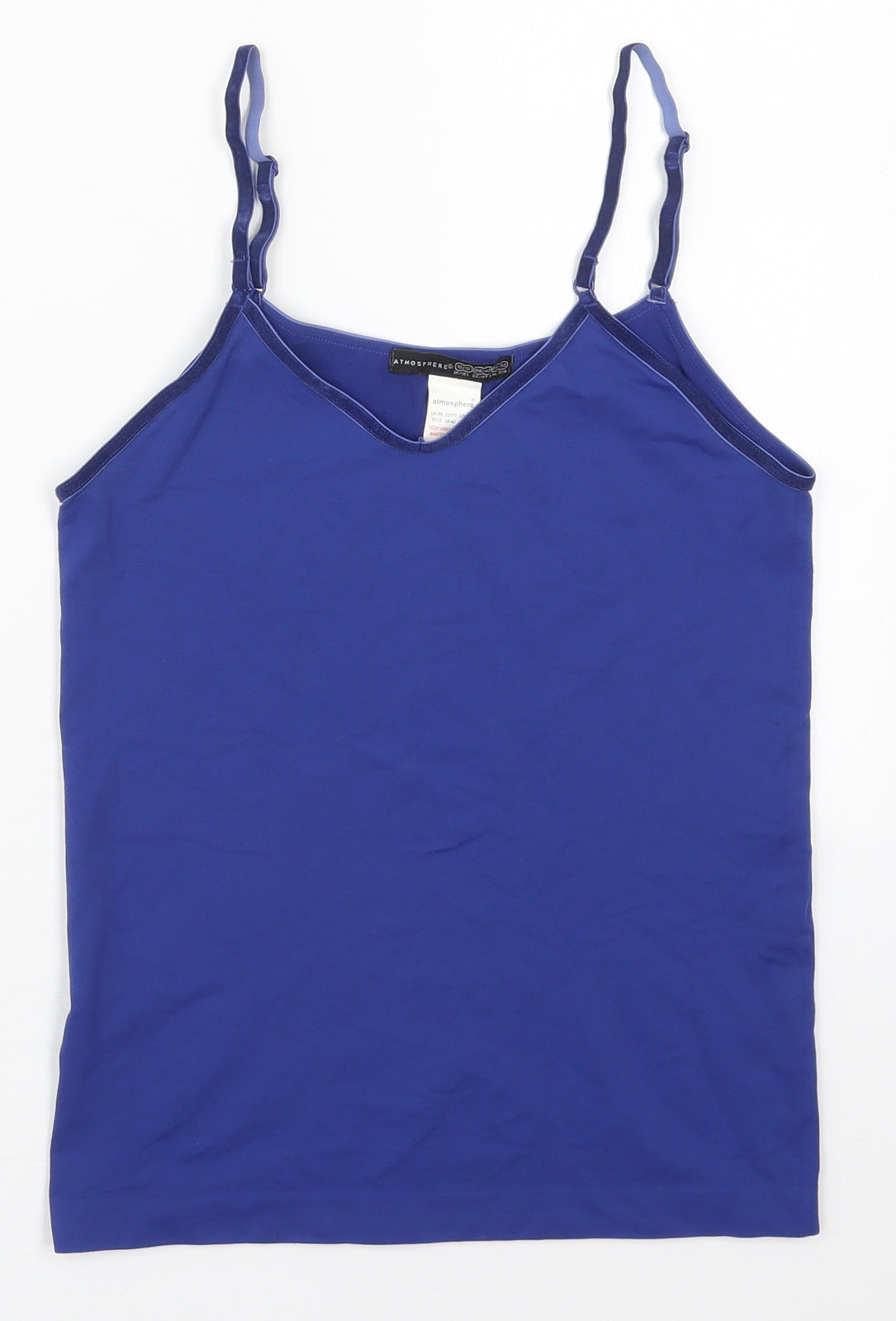 Womens UK Size 10 Atmosphere Blue Basic Tank