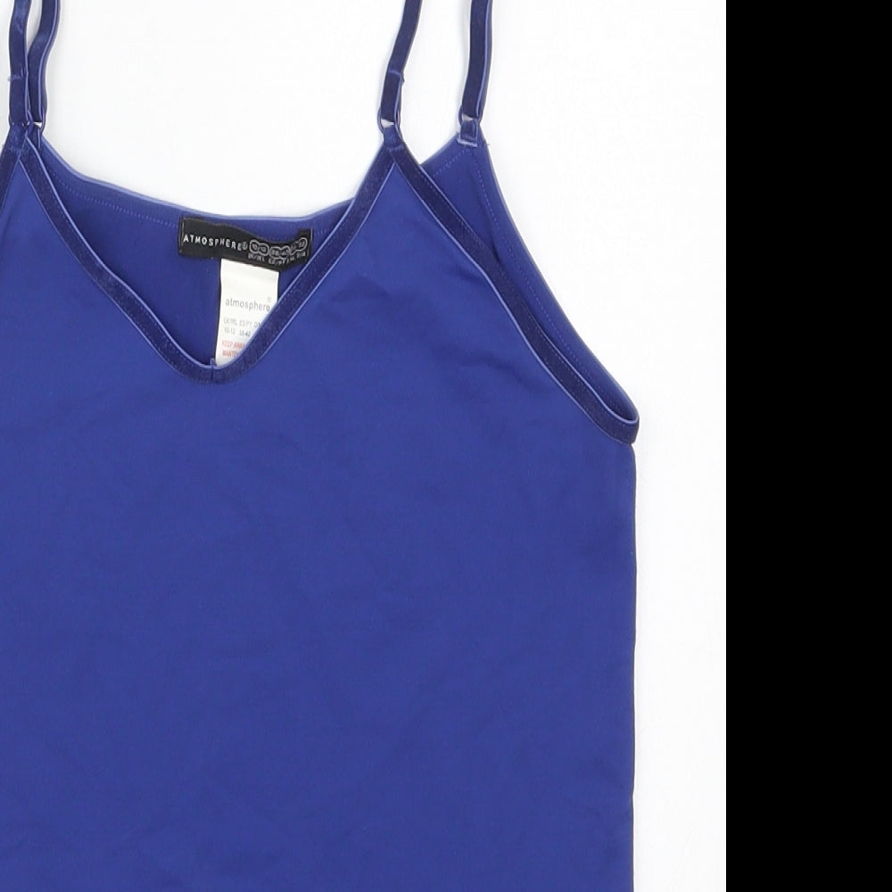 Womens UK Size 10 Atmosphere Blue Basic Tank