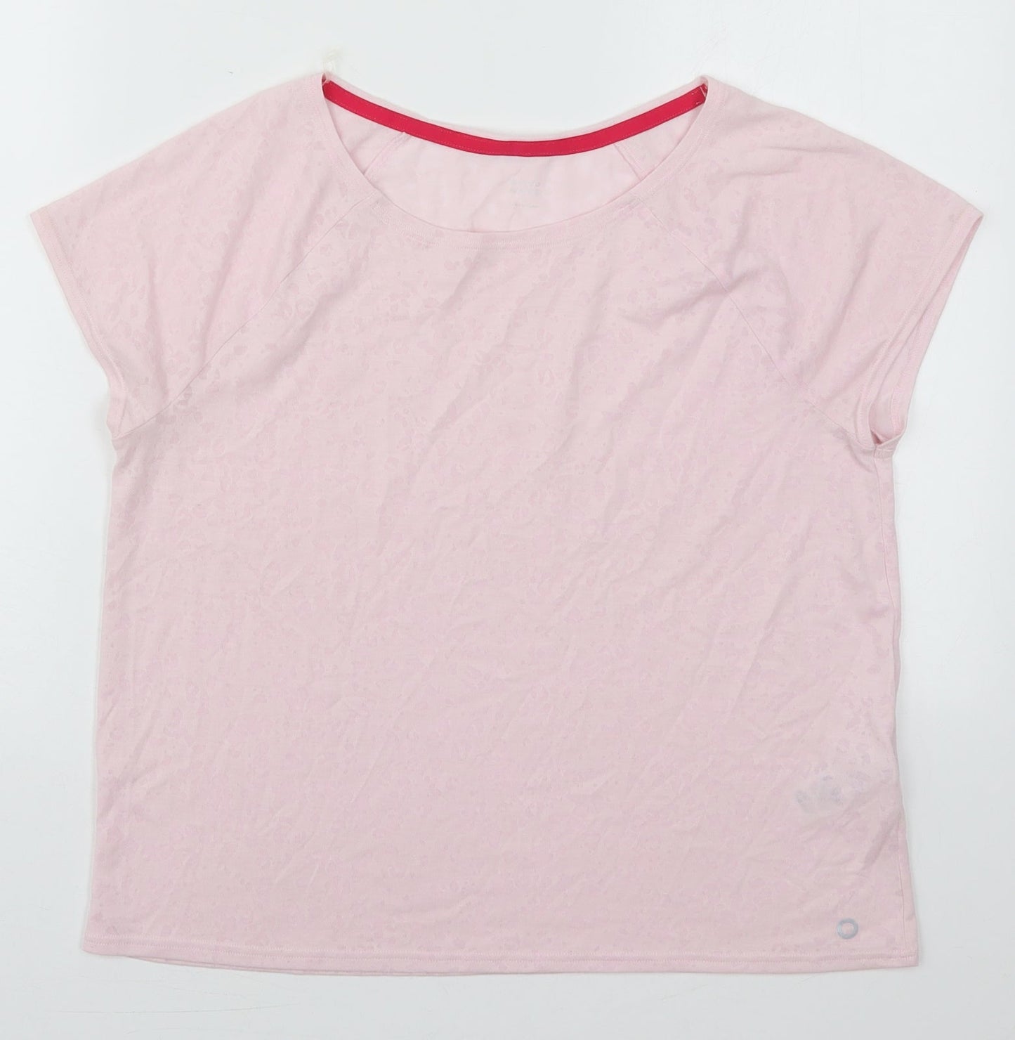 Womens UK Size 12 Marks and Spencer Pink Basic T-Shirt