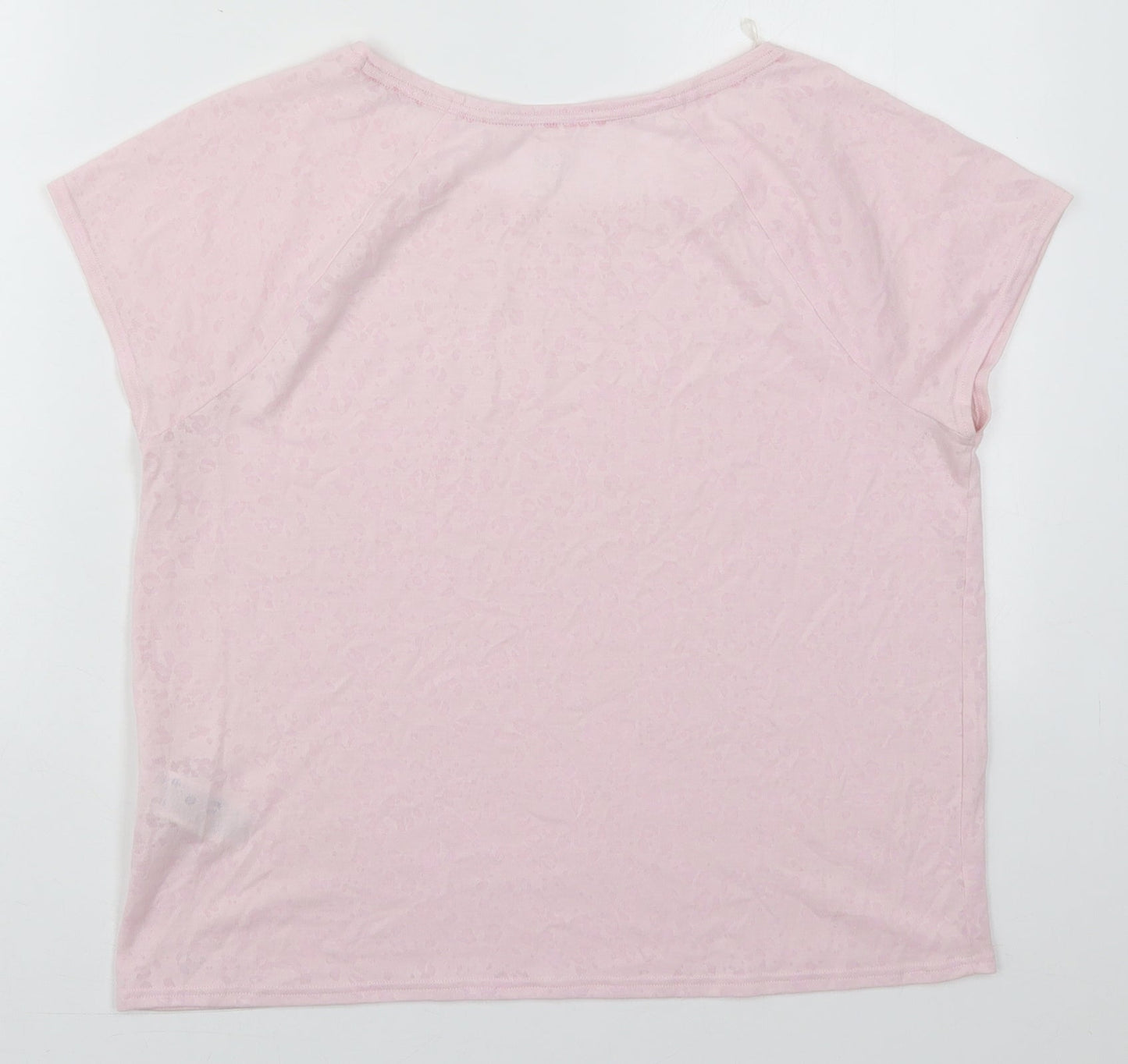 Womens UK Size 12 Marks and Spencer Pink Basic T-Shirt