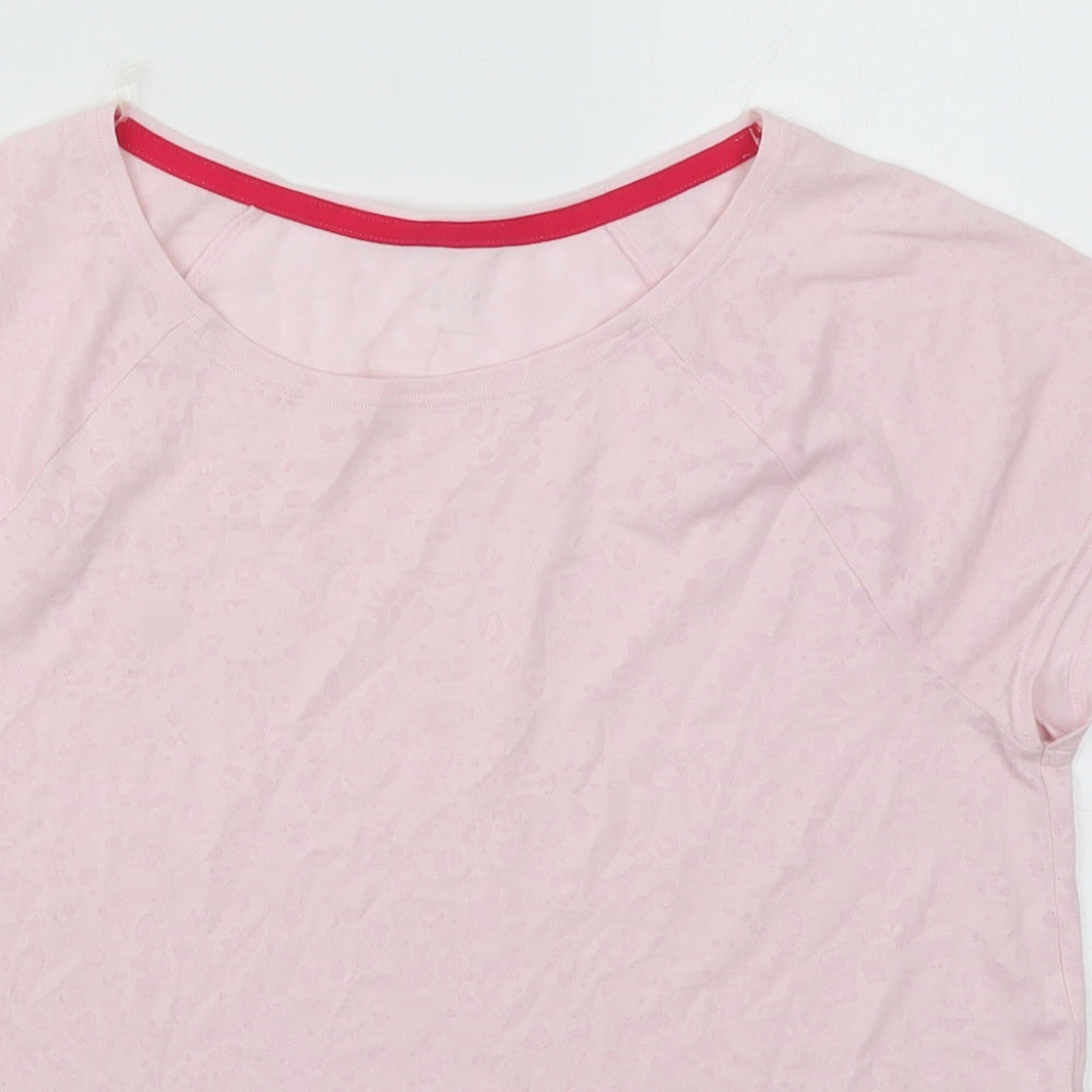 Womens UK Size 12 Marks and Spencer Pink Basic T-Shirt
