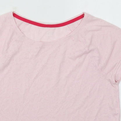 Womens UK Size 12 Marks and Spencer Pink Basic T-Shirt