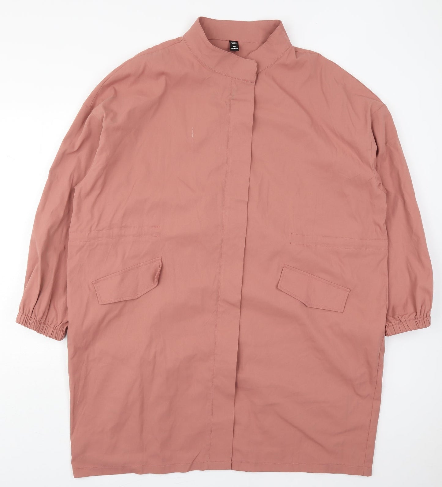 SheIn Womens Pink   Overcoat Coat Size 3XL  Zip