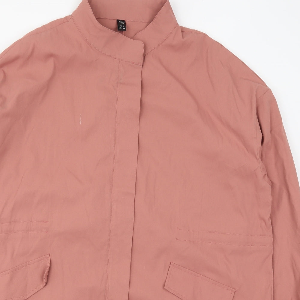 SheIn Womens Pink   Overcoat Coat Size 3XL  Zip