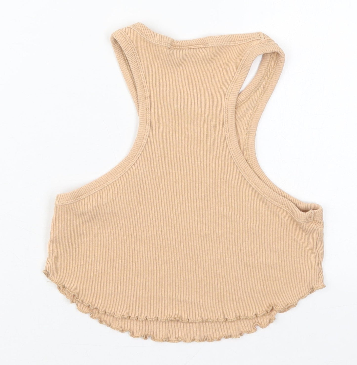 Womens UK Size 6 ASOS Beige Cropped Tank