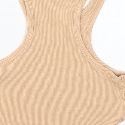 Womens UK Size 6 ASOS Beige Cropped Tank