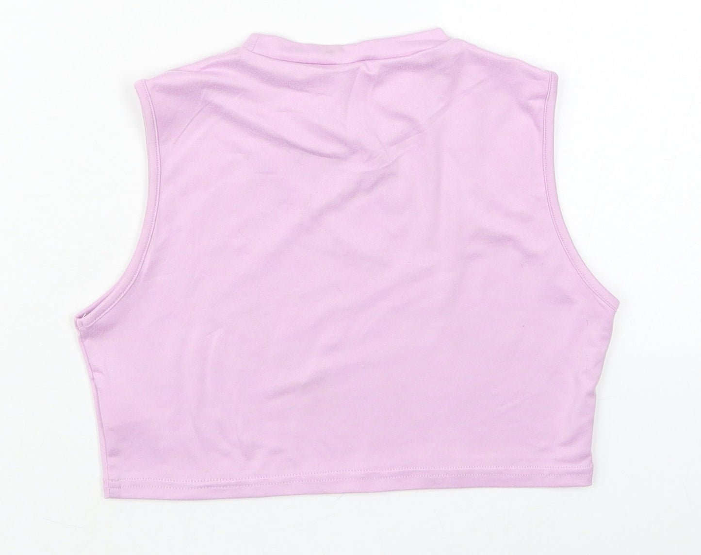 SheIn Girls Purple  Polyester Cropped Tank Size 11-12 Years Crew Neck Pullover