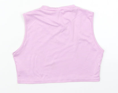 SheIn Girls Purple  Polyester Cropped Tank Size 11-12 Years Crew Neck Pullover