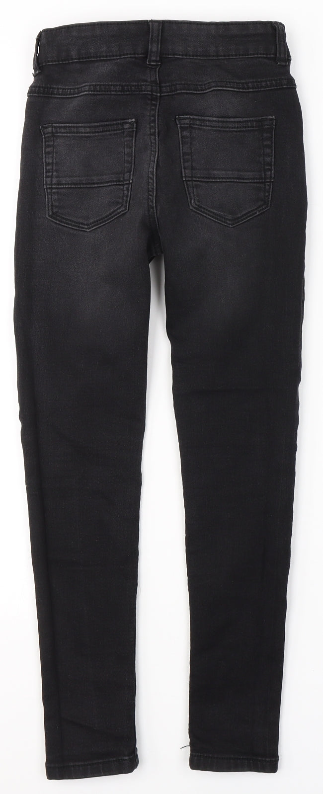 George Girls Black  Cotton Skinny Jeans Size 9-10 Years  Regular Button