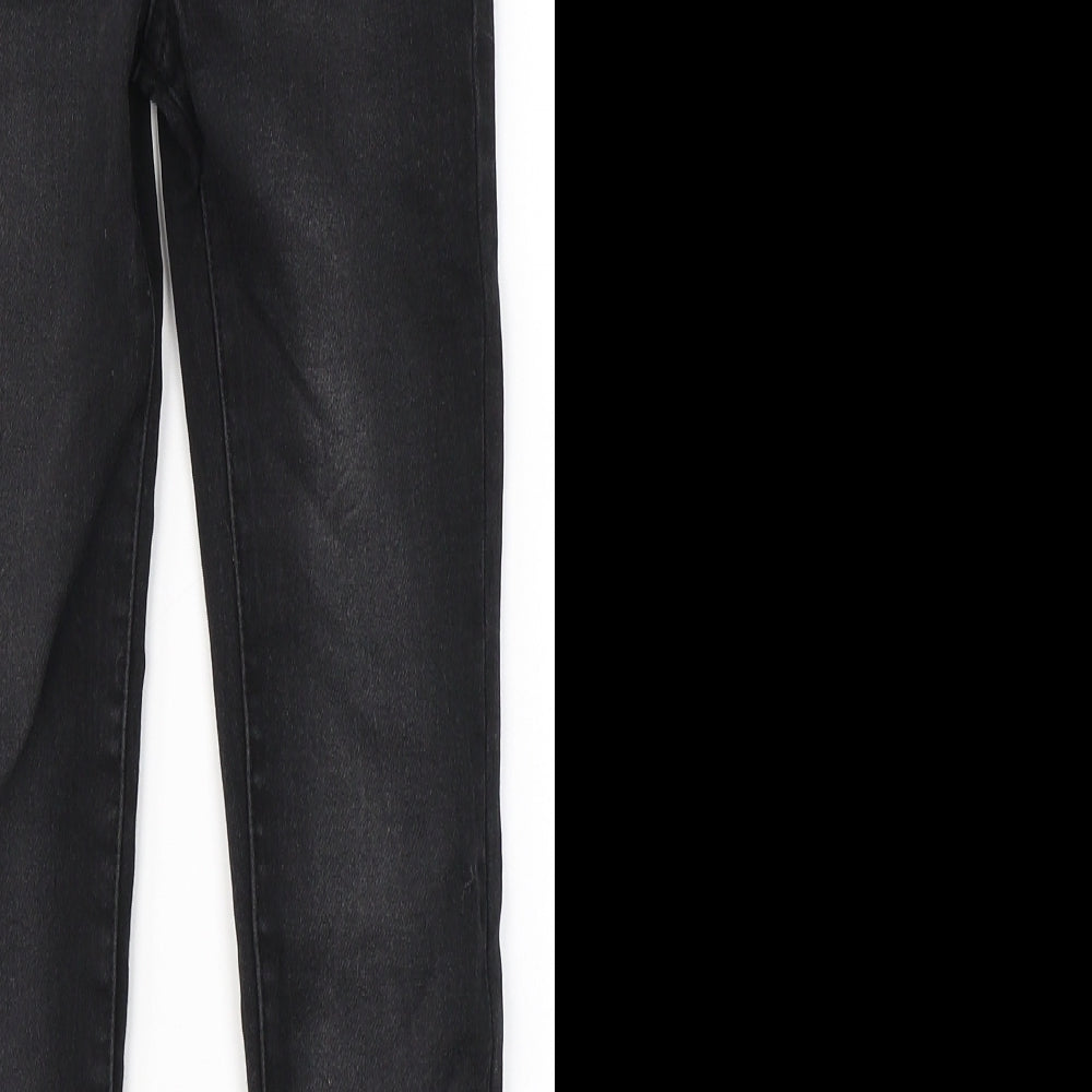 George Girls Black  Cotton Skinny Jeans Size 9-10 Years  Regular Button
