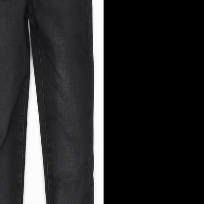 George Girls Black  Cotton Skinny Jeans Size 9-10 Years  Regular Button