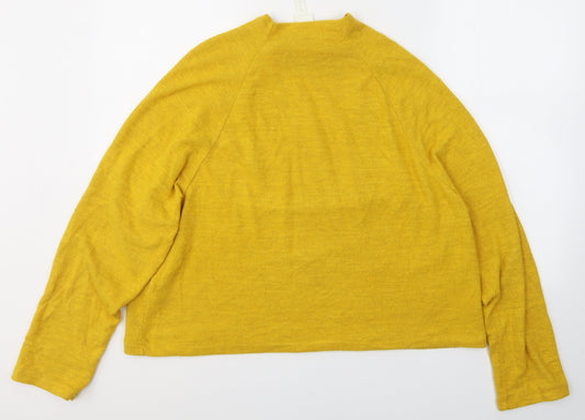 H&M Womens Yellow  Viscose Pullover Sweatshirt Size M  Pullover