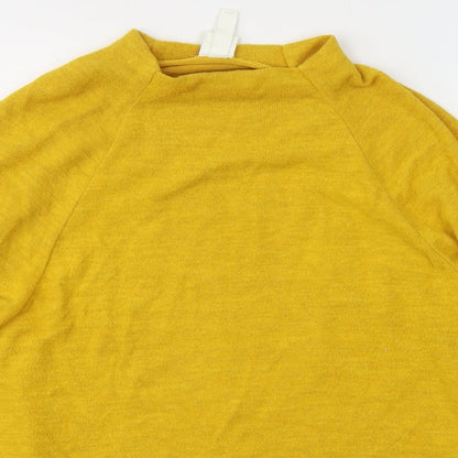 H&M Womens Yellow  Viscose Pullover Sweatshirt Size M  Pullover