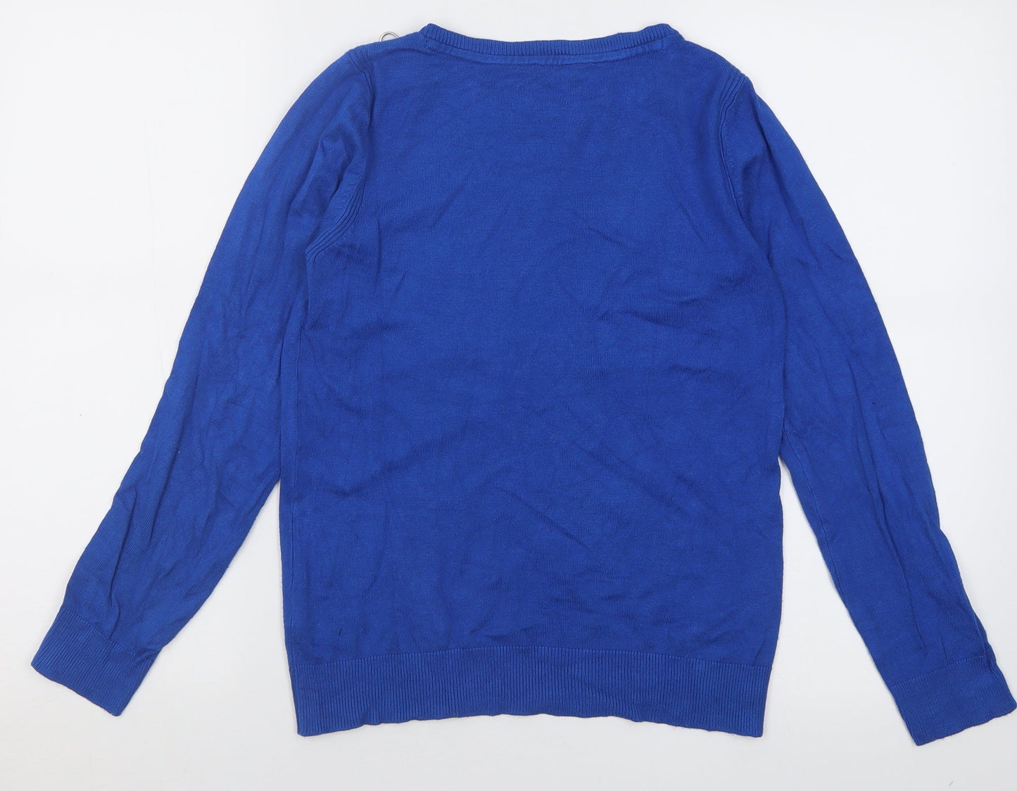 Womens UK Size 10 pep&co Blue Pullover Jumper