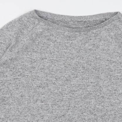 Primark Womens Grey Crew Neck  Polyester Pullover Jumper Size M