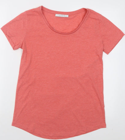 Womens UK Size 8 Very Pink Basic T-Shirt