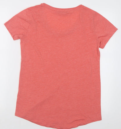 Womens UK Size 8 Very Pink Basic T-Shirt