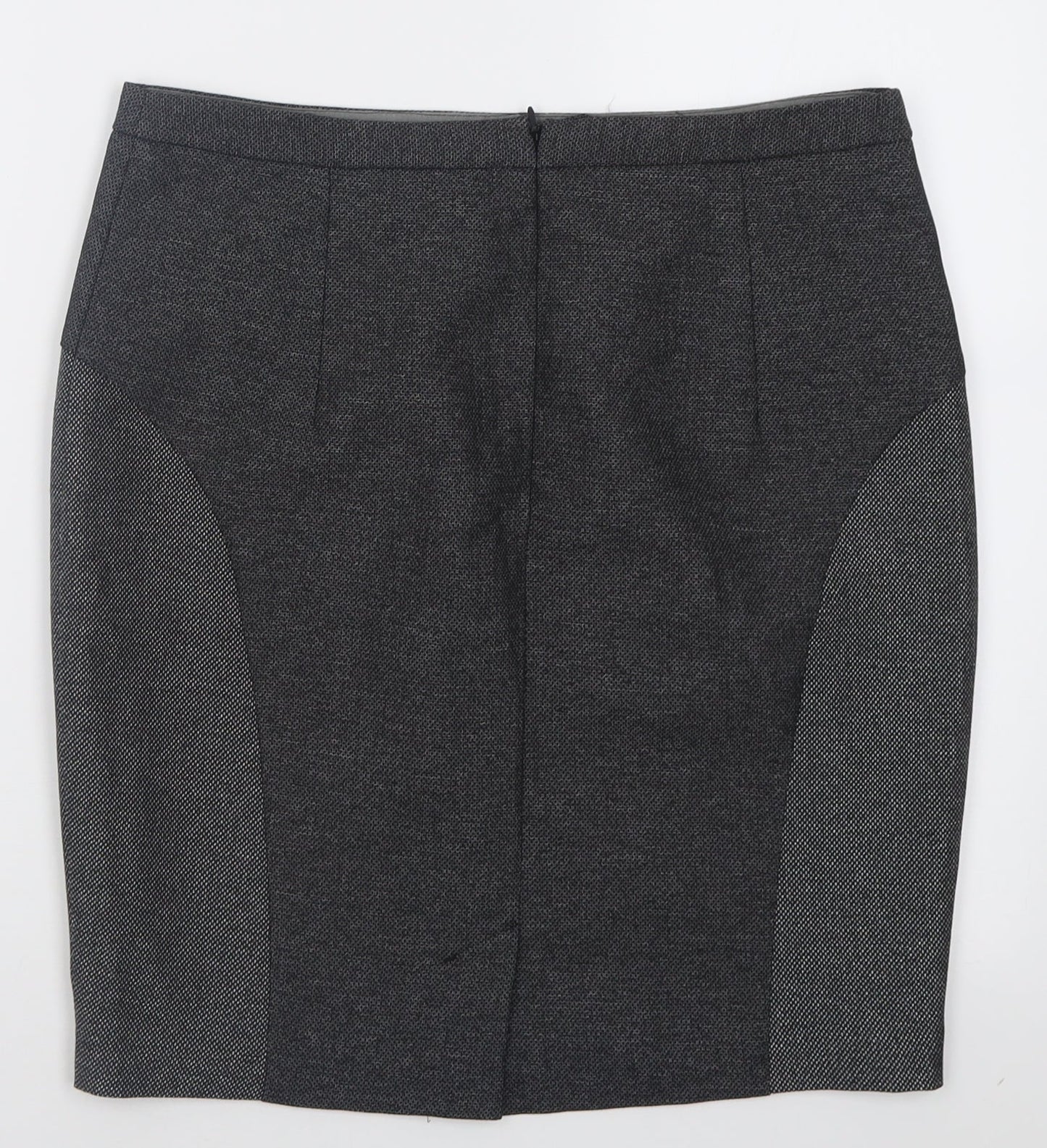 NEXT Womens Grey  Polyester A-Line Skirt Size 21 in   Zip