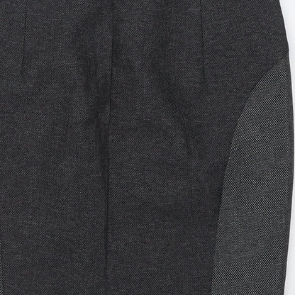 NEXT Womens Grey  Polyester A-Line Skirt Size 21 in   Zip
