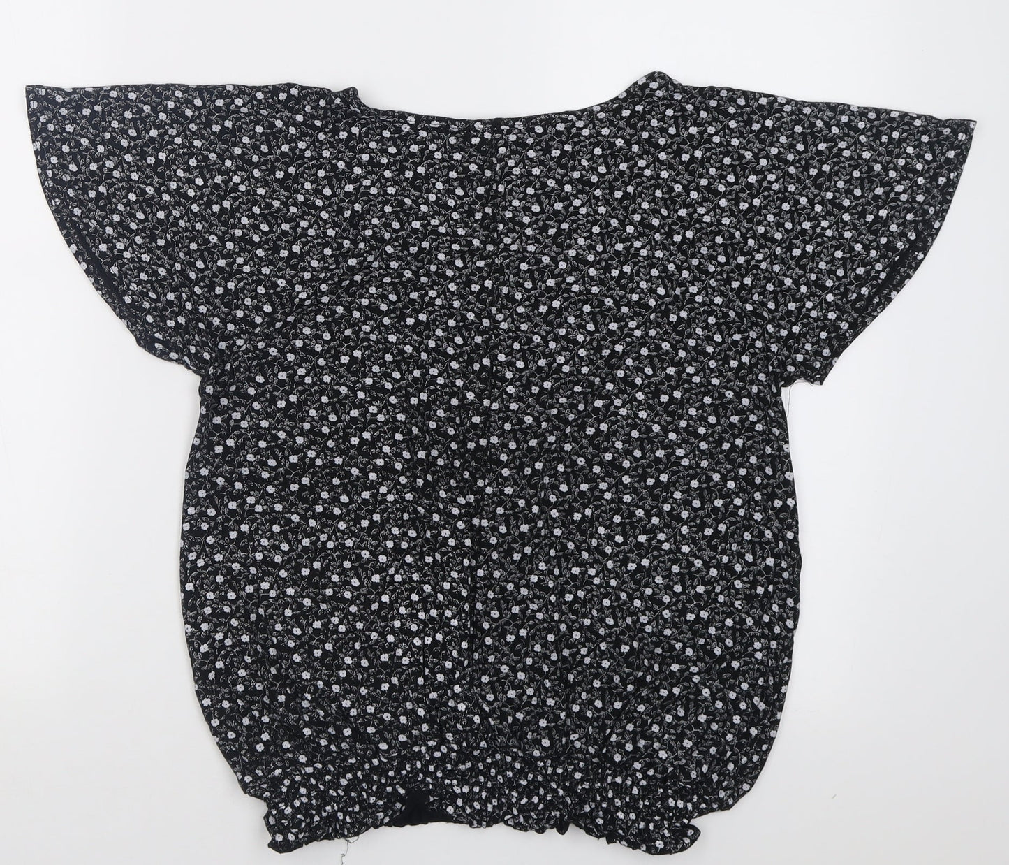 Womens UK Size M Envy Black Basic T-Shirt