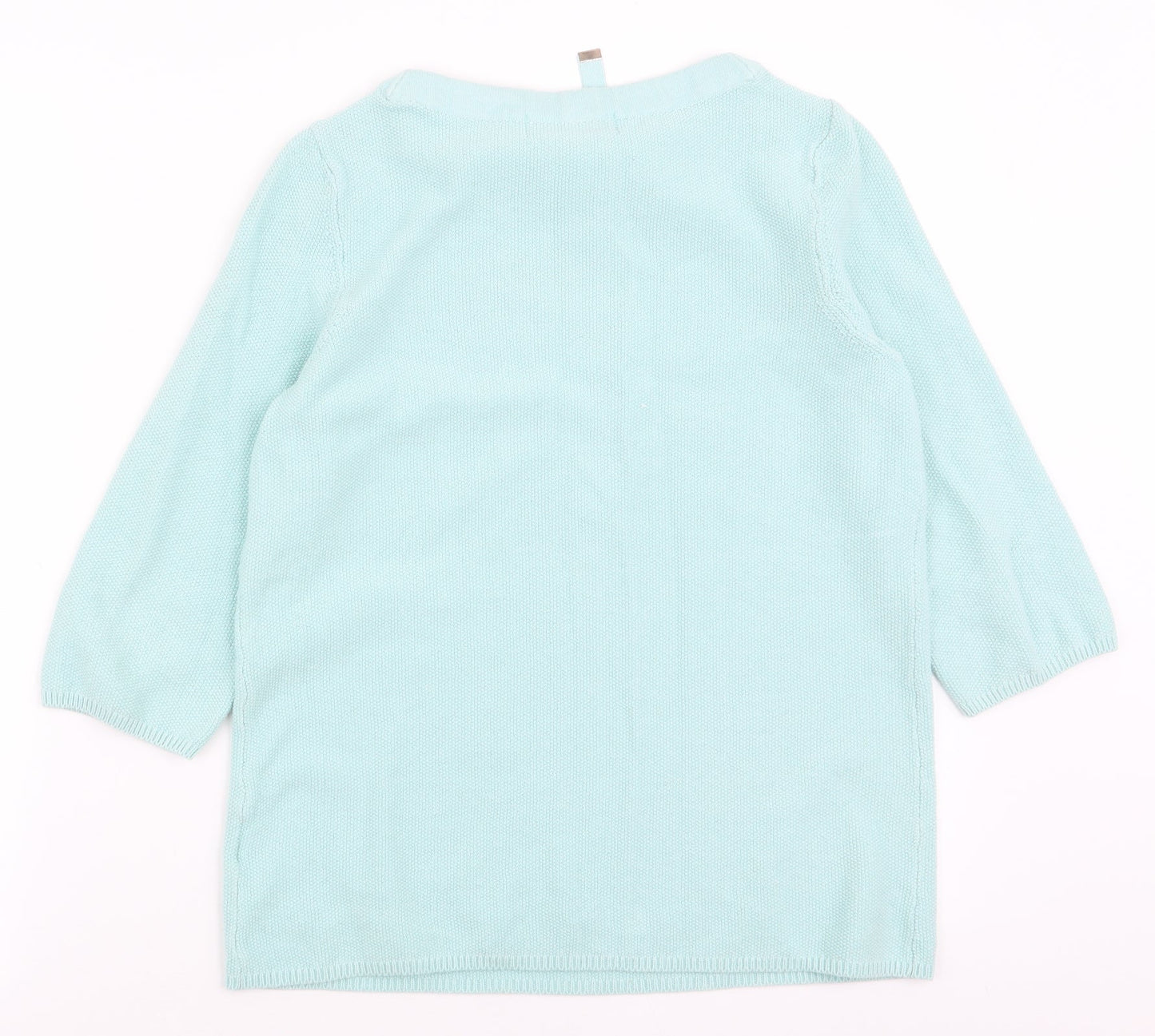 collection  Womens Blue Round Neck  100% Cotton Pullover Jumper Size 12