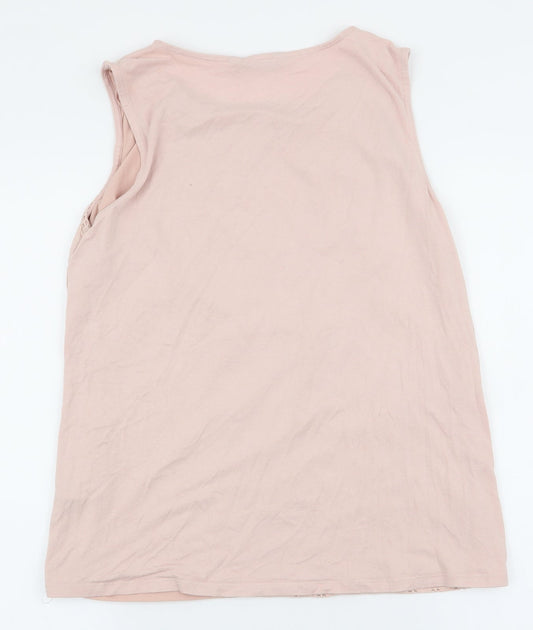 Womens UK Size 14 Dunnes Stores Pink Jersey Tank