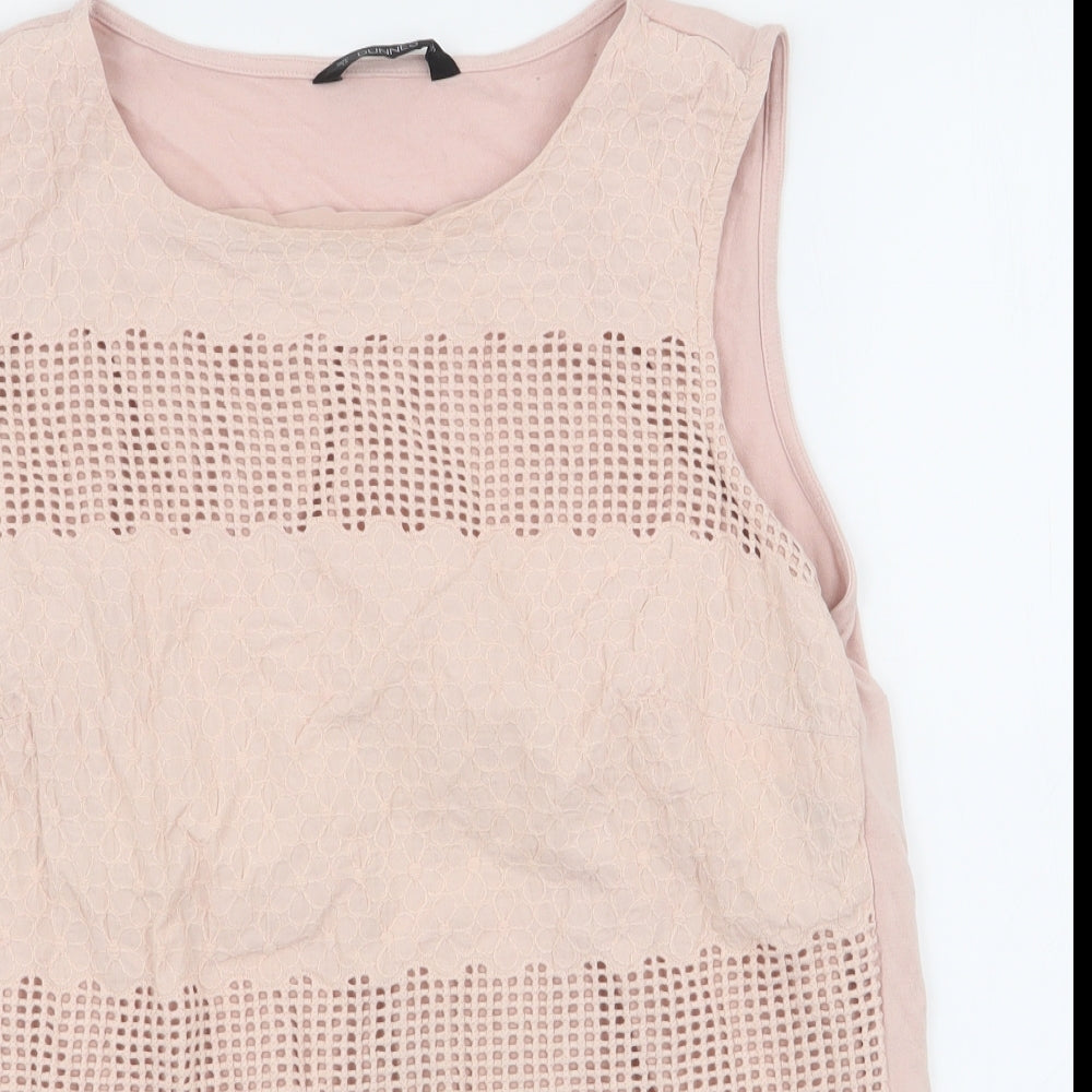 Womens UK Size 14 Dunnes Stores Pink Jersey Tank