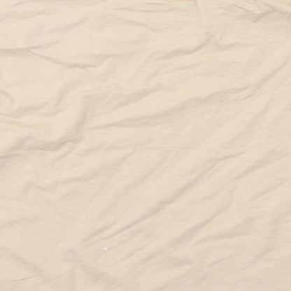 River Island  Girls Beige  Cotton Cropped T-Shirt Size 11-12 Years Round Neck Pullover