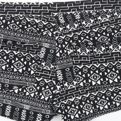 H&M Womens Multicoloured Geometric Cotton Sweat Shorts Size M L3 in Regular