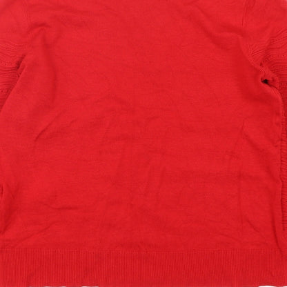 Womens UK Size S Oasis Red Pullover Jumper