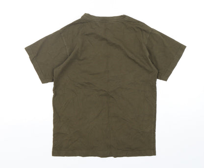 JHK Boys Green  Cotton Basic T-Shirt Size 10-11 Years Round Neck Pullover - Fortnite