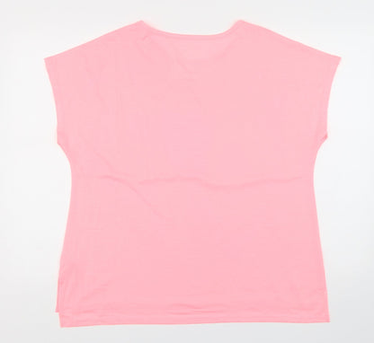 Womens UK Size L Dunnes Stores Pink  T-Shirt