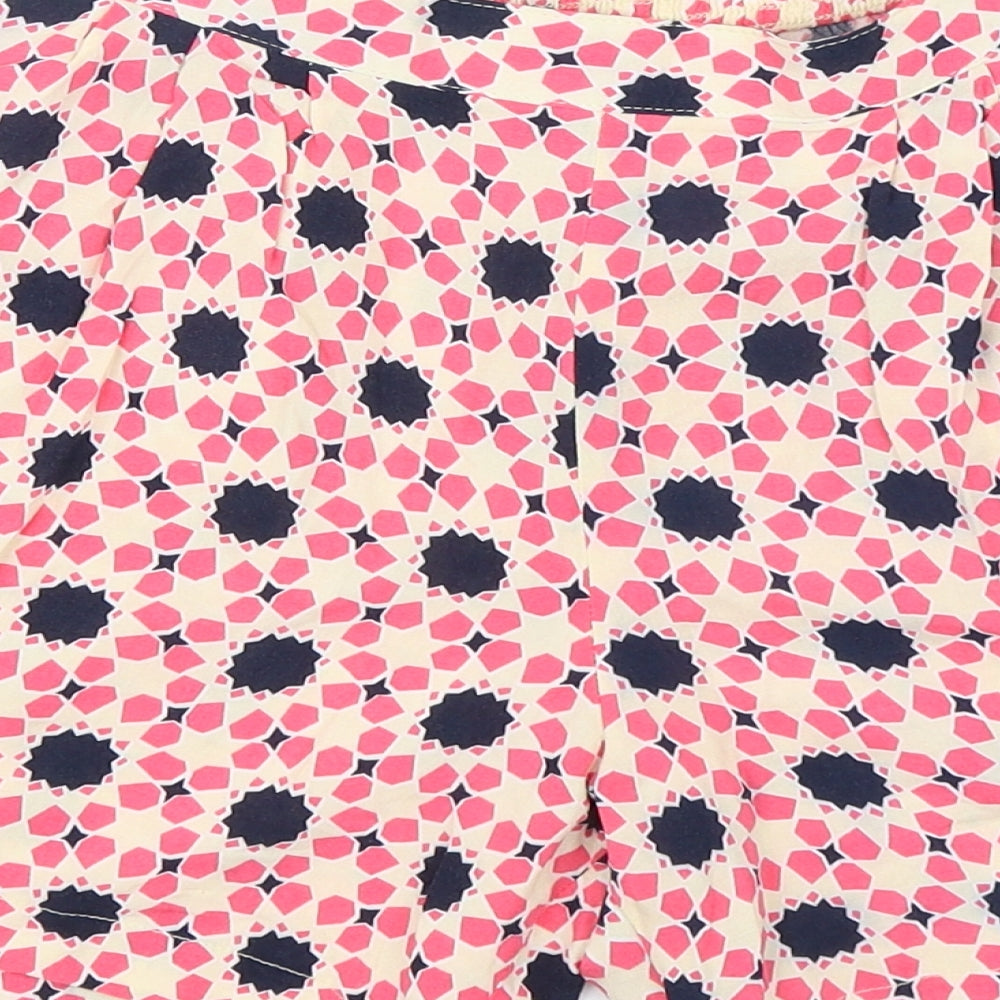 Papaya Womens Multicoloured Geometric Viscose Sailor Shorts Size 10 L6 in Regular